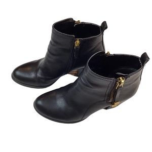 Franco Sarto Diana Dual Side Zip Leather Ankle Boots